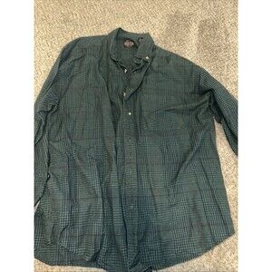 Archie Fowler  plaid long sleeved Button Down Shirt Size Large 100% Cotton